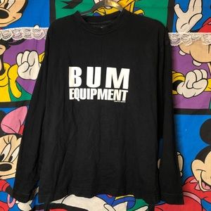 Vtg 1991 B.U.M. Equipment long sleeve black shirt